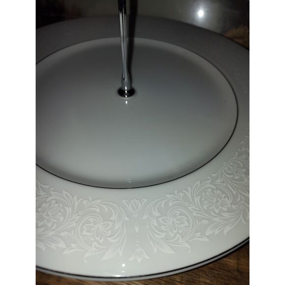 Custom Made 2-Tier Plates Cupcake, Sandwich Stand Tray Vintage Porcelain Carlton - Picture 4 of 6